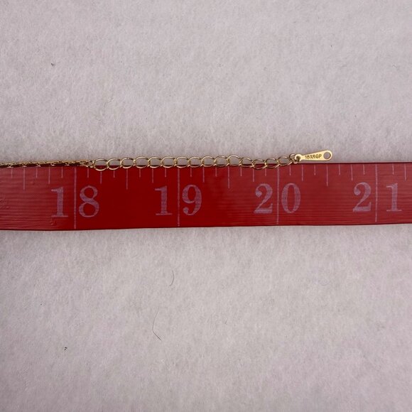 18K RGP Gold Filled Women Gold Tone Faux Pearl Necklace & Earrings Jewelry Set - Picture 7 of 7